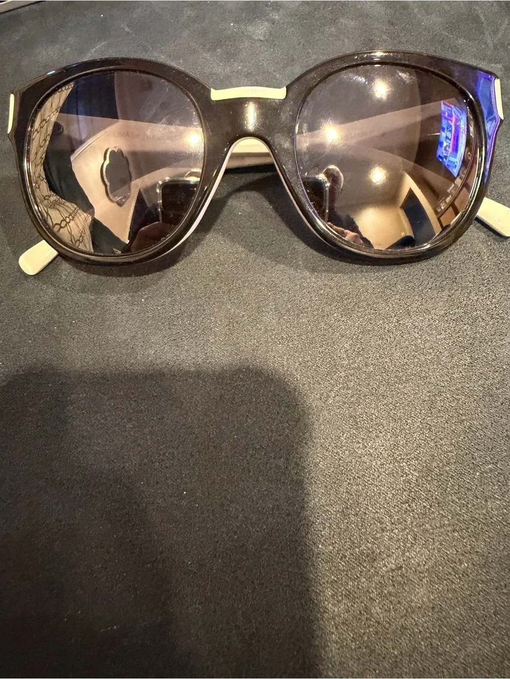 Tom Ford Brown Frame Sunglasses with Blue Mirrored Lenses